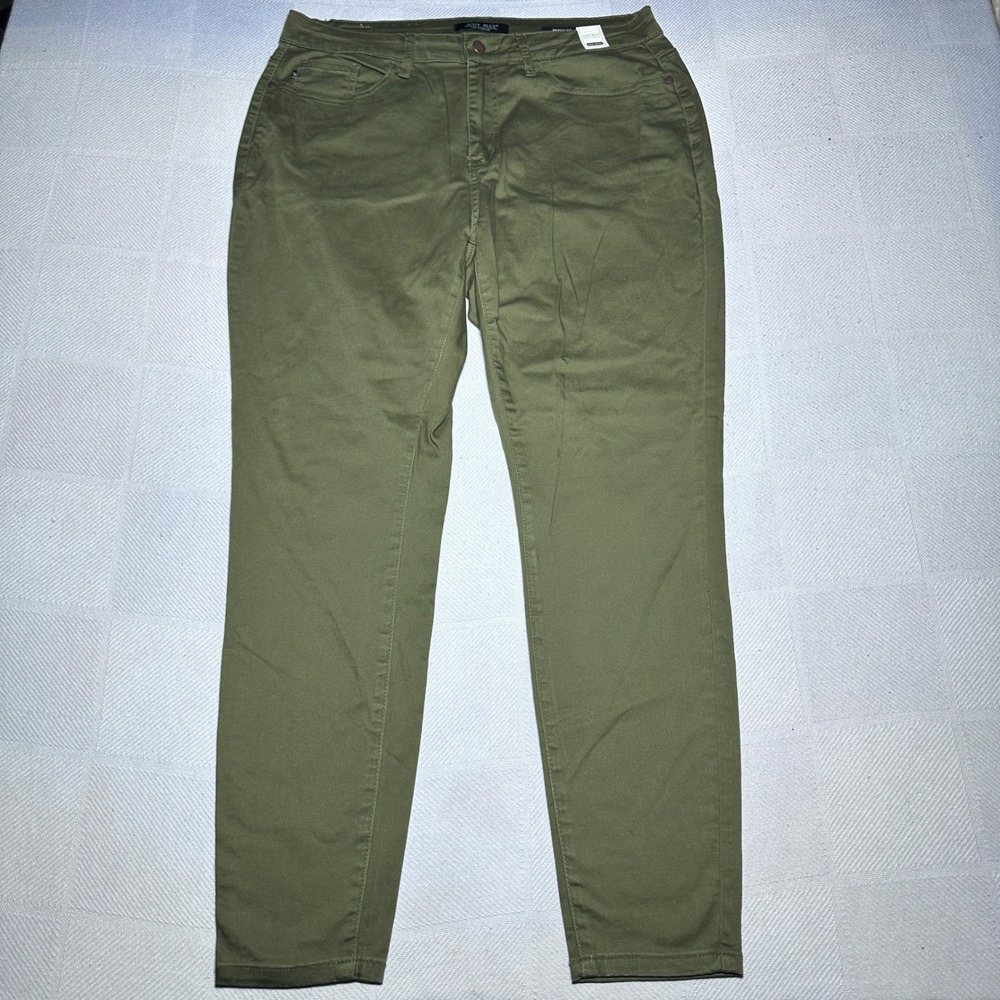 NEW Judy Blue Skinny Fit Jeans Womens 18W High Waist Cotton‎ Stretch Olive Green